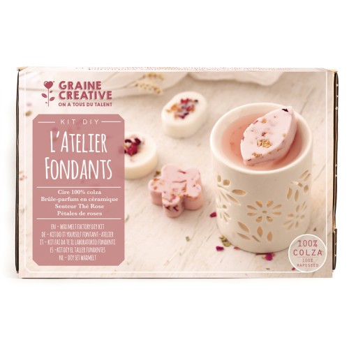 DIY Graine Créative candle kit - L'atelier fondants - Bougie Fleuries