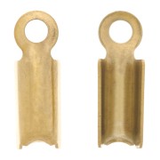 304 stainless steel crimp ends for 2mm cord - gold x4