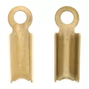 304 stainless steel crimp ends for 2mm cord - gold x4