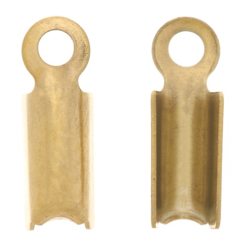 304 stainless steel crimp ends for 2mm cord - gold x4