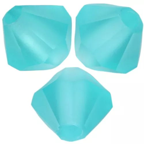 4mm Preciosa bicones beads - Rondelle Bead - Blue Zircon Matt x30