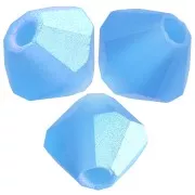 4mm Preciosa bicones beads - Rondelle Bead - Capri Blue AB Matt x30