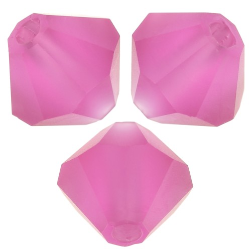 4mm Preciosa bicones - Rondelle Bead - Fuchsia Matt x30