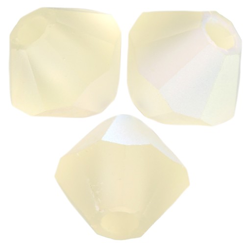 4mm Preciosa bicones beads - Rondelle Bead- Jonquil AB Matt x30