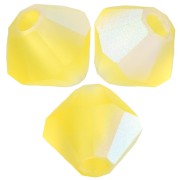 4mm Preciosa bicones beads - Rondelle Bead - Citrine AB Matt x30|raw }}