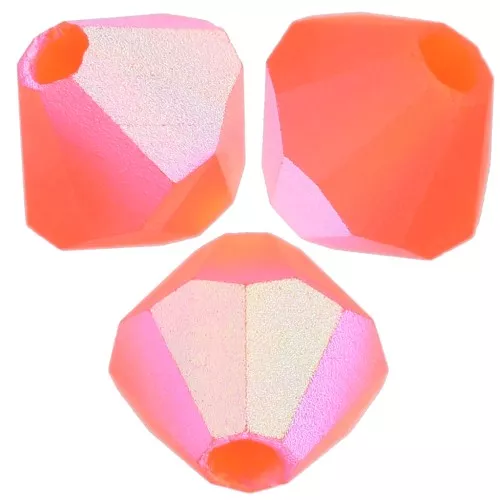4mm Preciosa bicones - Rondelle Bead - Hyacinth AB Matt x30