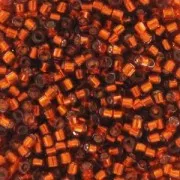 Miyuki Delica 11/0 DB0601 - Dyed Siver Lined Dark Burnt Orange x8g