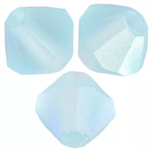 4mm Preciosa bicones - Rondelle Bead - Aqua Bohemica AB Matt x30