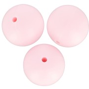 15mm Round silicone beads for pacifier attachment - Layette Pink x3|raw }}