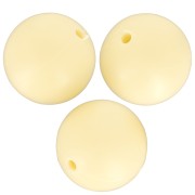 15mm Round silicone beads for pacifier attachment - Yellow x3