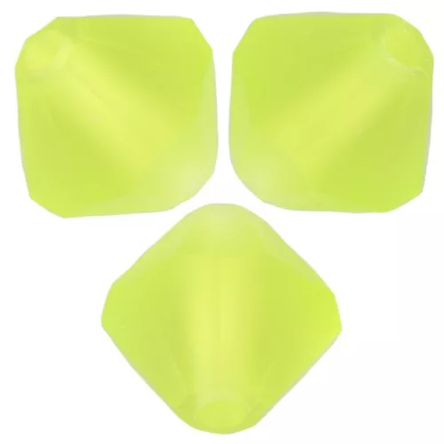 4mm Preciosa bicones - Rondelle Bead - Limecicle Matt x30