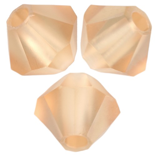 4mm Preciosa bicones beads - Rondelle Bead - Light Colorado Topaz Matt x30