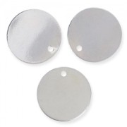 Smooth sequins 15mm silver tone x5|raw }}