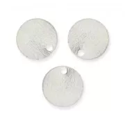 Smooth sequins 8mm silver tone x10