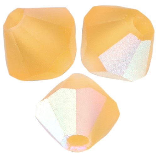 4mm Preciosa bicones beads - Rondelle Bead - Topaz AB Matt x30