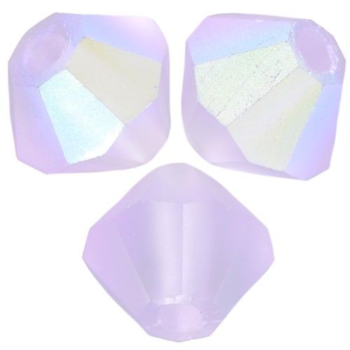 4mm Preciosa bicones beads - Rondelle Bead - Violet AB Matt x30