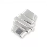 Magnetic clasp for 5mm laceOld Silver tone x1