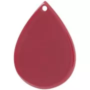 Pendants - Charms - 31x22mm drop Pendant - burgundy x1 31x22mm drop Pendant - burgundy x1