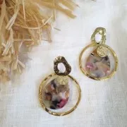 31x22mm drop Pendant - burgundy x1