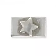 Magnetic clasp Star for 5mm laceOld Silver tone x1