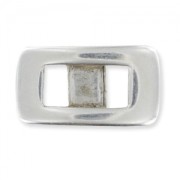 Rectangle clasp for 5mm lace Old Silver tone x1|raw }}