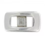 Rectangle clasp for 5mm lace Old Silver tone x1