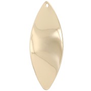 29x11mm Oval Wavy Pendant - Gold x1