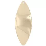 29x11mm Oval Wavy Pendant - Gold x1