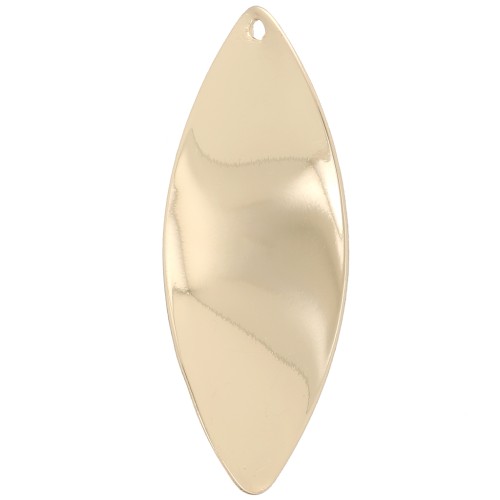 29x11mm Oval Wavy Pendant - Gold x1