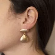 21x19mm drop Pendant - Vintage gold x1