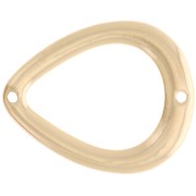 26x21mm Hollow drop spacer - Gold Tone x1