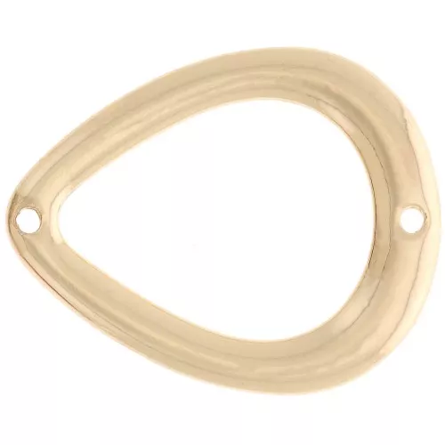 26x21mm Hollow drop spacer - Gold Tone x1