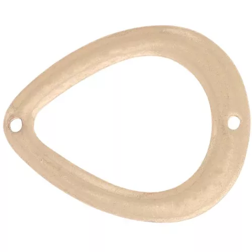 26x21mm Hollow drop spacer - Vintage gold x1