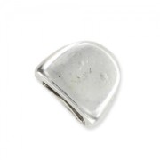 Terminator for 5 mm lace Old Silver tone x1