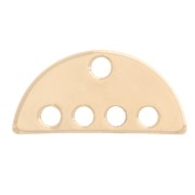 8x17mm Multi-hole half-circle chandelier spacer - Gold Tone x1