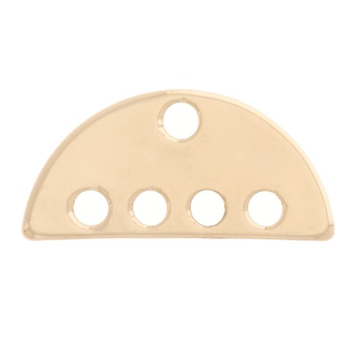 8x17mm Multi-hole half-circle chandelier spacer - Gold Tone x1