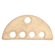 8x17mm Multi-hole half-circle chandelier spacer - Vintage Gold x1|raw }}
