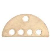 8x17mm Multi-hole half-circle chandelier spacer - Vintage Gold x1