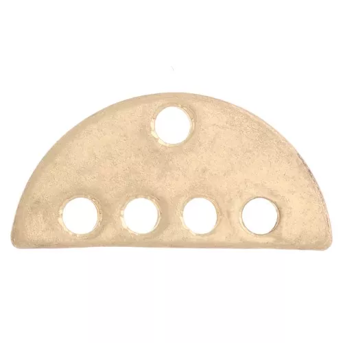 8x17mm Multi-hole half-circle chandelier spacer - Vintage Gold x1
