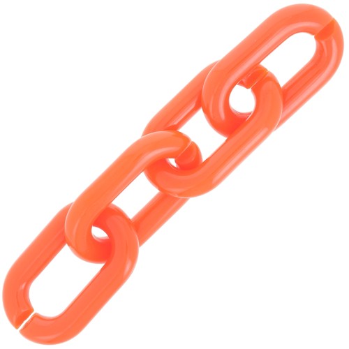39x23mm Oval acrylic link - Orange x1