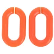 39x23mm Oval acrylic link - Orange x1