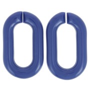 39x23mm Oval acrylic link - Dark blue x1