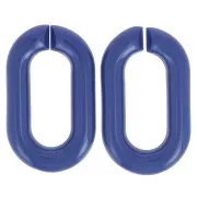 39x23mm Oval acrylic link - Dark blue x1
