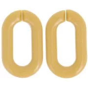 39x23mm Oval acrylic link - Ochre x1