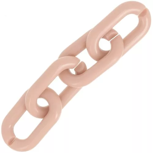 39x23mm Oval acrylic link - Nude x1
