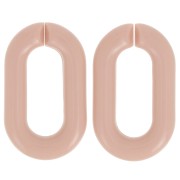 39x23mm Oval acrylic link - Nude x1