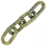 39x23mm Oval acrylic link - Marbled Olive - White x1