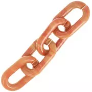 39x23mm Oval acrylic link - Marbled Terracotta x1