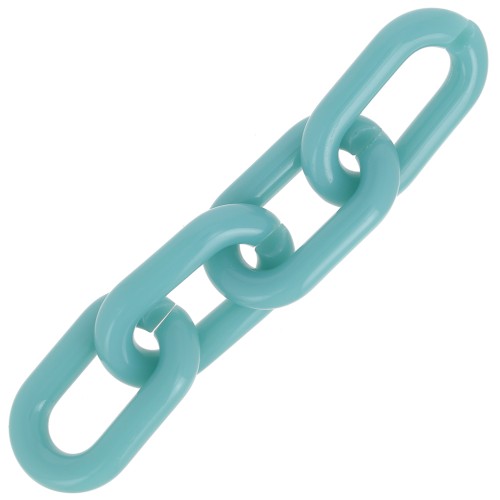 39x23mm Oval acrylic link - Lagoon blue x1