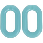 39x23mm Oval acrylic link - Lagoon blue x1